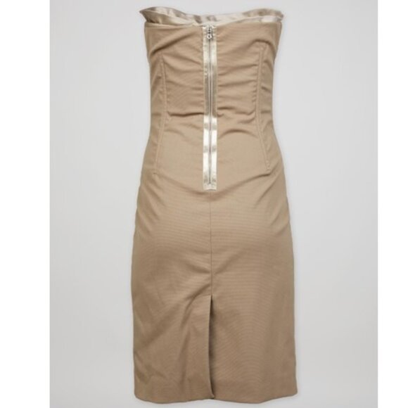 Dolce & Gabbana Y2K Vintage 2003 Khaki Lace Up Corset Dress Sz IT 44 (US 8) S/S - Picture 4 of 13